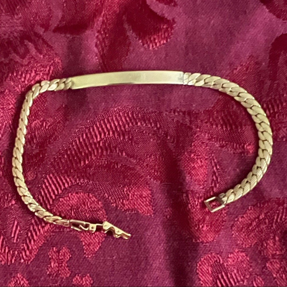 8” Vintage ID Bracelet (no name) Gold-tone by Avon Like New! No discoloration